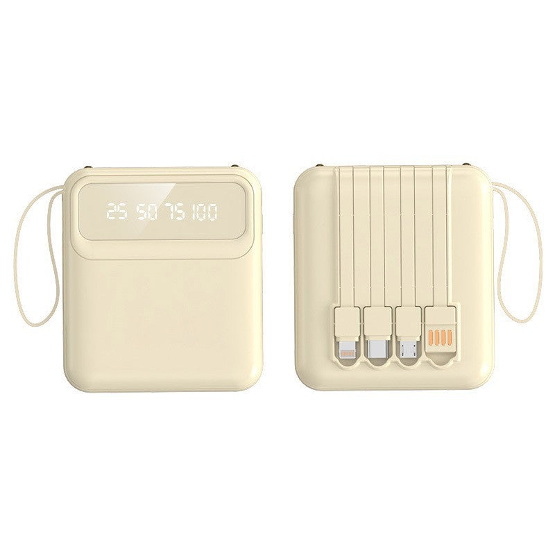 3C Certified Power Bank 20,000mAh  Portable with 4 Built-in Charging Cables | 3C认证充电宝20000毫安 (便携四线)