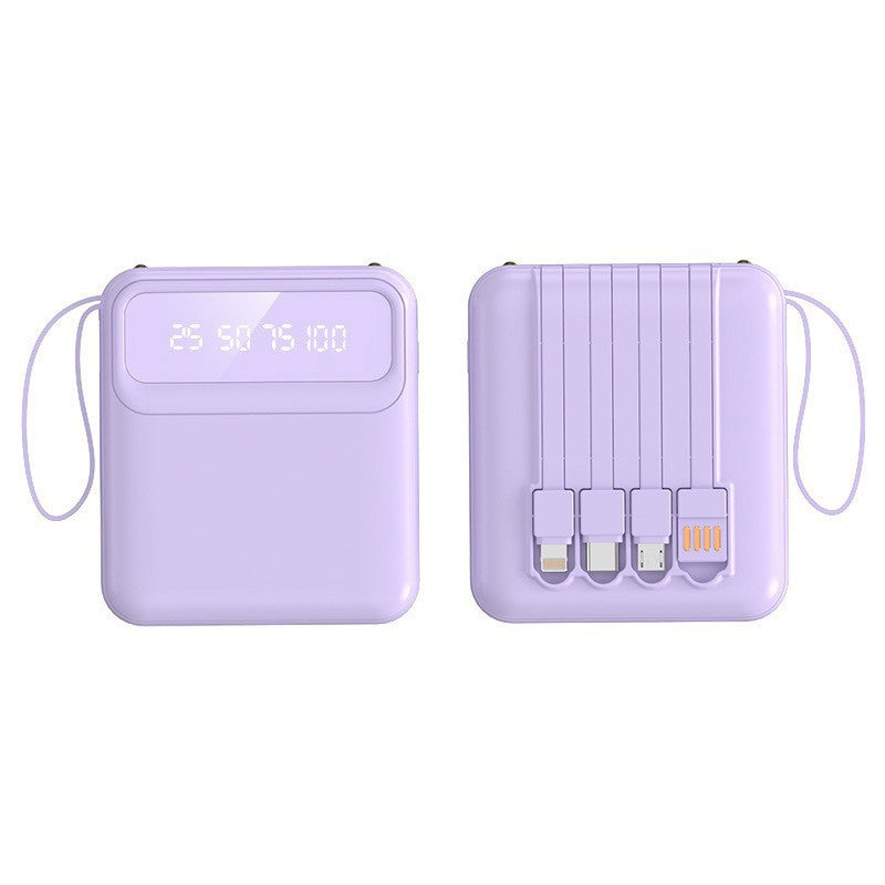 3C Certified Power Bank 20,000mAh  Portable with 4 Built-in Charging Cables | 3C认证充电宝20000毫安 (便携四线)