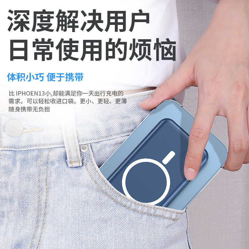 (3C Certified) MagSafe Magnetic Wireless Power Bank 20,000mAh - PD Fast Charging with Built-in Cable | MagSafe磁吸无线充电宝2万毫安 (自带线PD快充, 3C认证, 含证书查看)