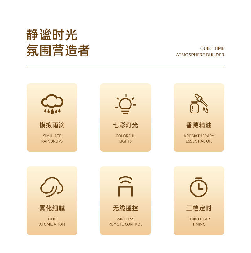 Colorful Raindrop Humidifier for Better Sleep  Aromatherapy & Remote Control | 彩色水滴加湿器 (香薰遥控助眠)